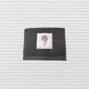 Serviette Invitée Lavande Gris Anthracite