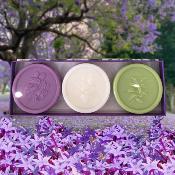 Coffret 3 savons Violette, Jasmin et Verveine