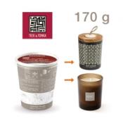 Bougie parfumée RECHARGE nouveau format 170gr Teck et Tonka