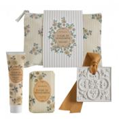 Pochette Beauté, baume mains, savon et décor parfumé Fleur de Mandarine