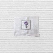 Serviette Invitée Lavande Blanche