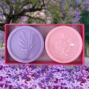 Coffret 2 savons Lavande et Rose