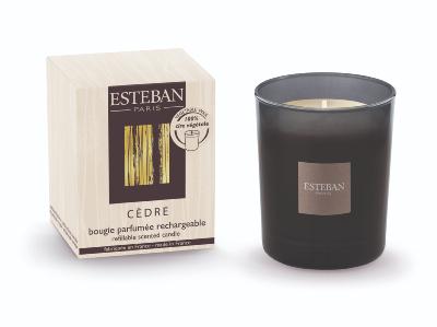 Bougie parfumée rechargeable 180gr Cèdre