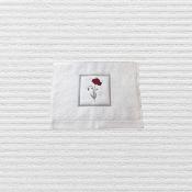 Serviette Invitée Blanche Coquelicot