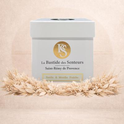 Bougie Parfumée 200gr Basilic et Menthe Fraîche