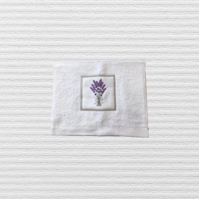 Serviette Invitée Lavande Blanche