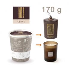 Bougie parfumée RECHARGE nouveau format 170gr Cèdre