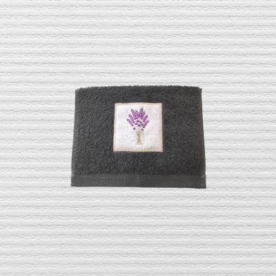 Serviette Invitée Lavande Gris Anthracite