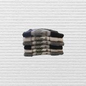 Serviette Invitée Gris Anthracite Olivier