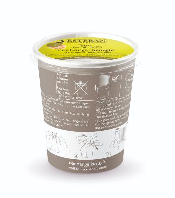 Bougie parfumée RECHARGE nouveau format 170gr Terre d'Agrumes