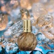 Lampe Verre Spirale Ambre