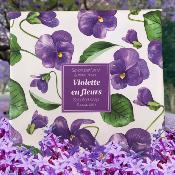 Savon + Porte-Savon Violette en Fleurs